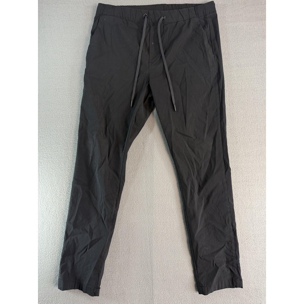 Copper & Oak Jogger Pants‎ Mens M Black Slim Fit Stretch Elastic Waist Travel